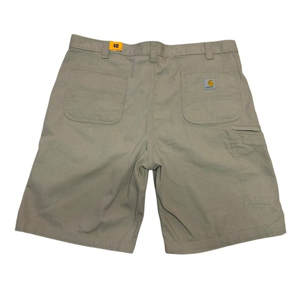 Carhartt Rugged Flex Relaxed Fit Canvas Work Short Mens Size 40 Tan Cargo New - Picture 2 of 9
